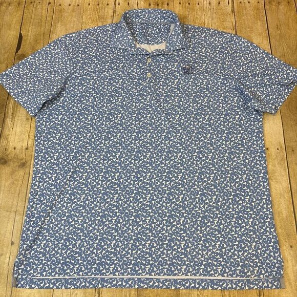 Johnnie-O Performance Polo Shirt Mens XL Emerald Bay Golf Logo - Picture 5 of 13